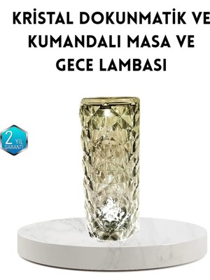 Uravas Store Kristal Rgb LED Masa Lambası – Renkli Kumandalı Işık, Dekoratif Tasarruflu
