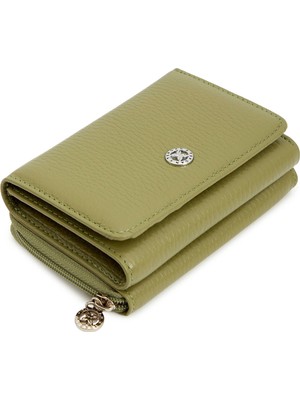 Tergan Yeşil Hakiki Deri Kadın Cüzdan - S1CB00005798-U5V