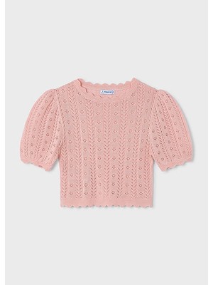 Mayoral Kız Çocuk Dekoratif T-Shirt Pembe - 03003