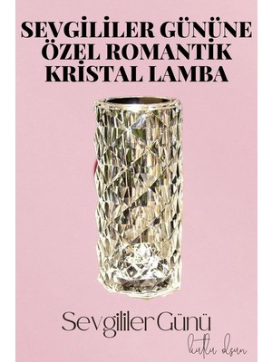 Uravas Store Sevgililer Gününe Özel Romantik Kristal Gece Lambası Sevgiliye Hediye