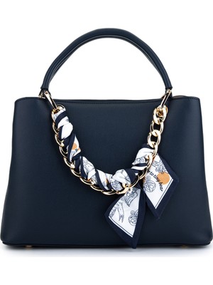 Tamer Tanca Kadın Suni Deri Lacivert Kol Çantası 921 27291 Bn Cnt Y26 Lacı