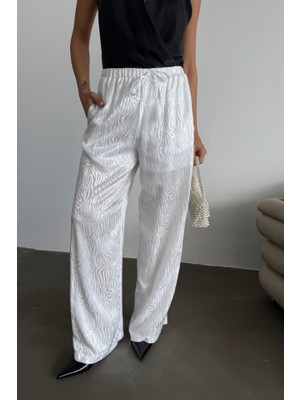 Ru Collective Jakar Saten Pantolon - Beyaz