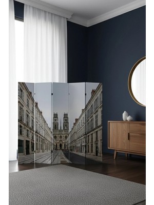 Artavessa Dekoratif 5 Kanatlı Dijital Baskılı Kanvas Paravan - Seperatör - 200X180 cm - Model 7