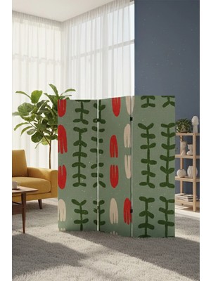 Artavessa Dekoratif 3 Kanatlı Dijital Baskılı Kanvas Paravan - Seperatör - 120X180 cm - Model 10