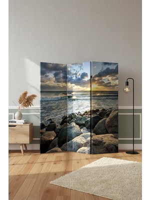 Artavessa Dekoratif 3 Kanatlı Dijital Baskılı Kanvas Paravan - Seperatör - 120X180 cm - Model 14