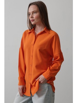 Ru Collective Uzun Kol Gömlek - Oranj