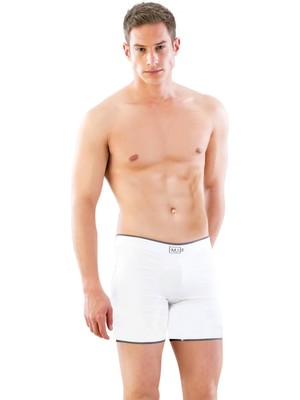 Beyaz Mı Emay 2108 Seamless Uzun Erkek Boxer