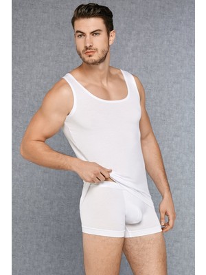 Doreanse Erkek Beyaz Damat Çeyizlik Atlet Boxer Takımı 3000