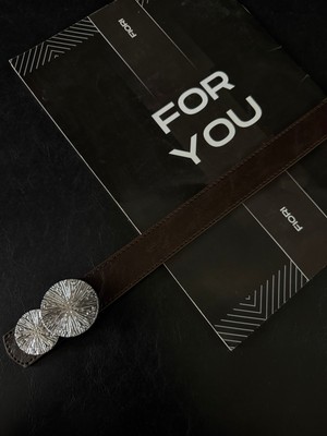 Fiori Yuvarlak Gold Toka Kadın Kemeri, Pantolon Kemeri, Ceket Kemeri, Elbise Kemeri, Gömlek Kemeri