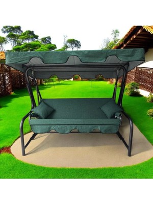 Kapella 3 Kişilik Salıncak Lüks Kılıf Seti 10CM Süngerli Yeşil