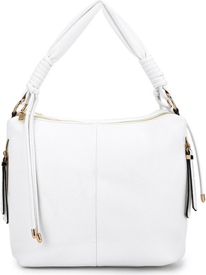 Tamer Tanca Kadın Suni Deri Beyaz Omuz Çanta 921 27269 Bn Cnt Y26 Beyaz