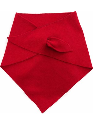 Wega Moda Triko Üçgen Kadın Geçmeli Boyunluk Atkı Fular Yumuşak Dokulu Kışlık Şık Aksesuar