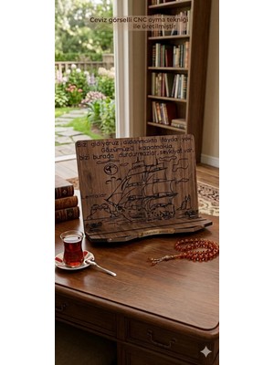 İskender Wood Ahşap Ahşap Risale-I Nur Vecizeli Kitap Kuran Okuma Rahlesi Tablet Tutucu Stand