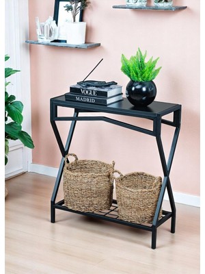 Feyza Design Yüksekliği 83 cm Genişliği 77 cm Çok Amaçlı Metal Dresuar