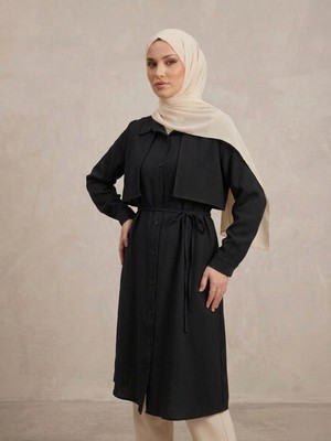 Foremia Çift Taraflı Aller Uzun Tunik-Siyah -