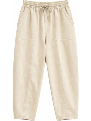 Mixray 4573 Kadın Önü Çımalı Gabardin Şalvar Pantolon Taş