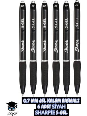 Sharpie S-Gel 0.7 mm Mürekkepli Basmalı Jel Kalem 3 Renk Mavi Siyah Kırmızı