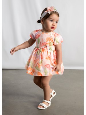 Mayoral 1-4 Yaş Arası Çiçek Desenli Elbise - Pembe