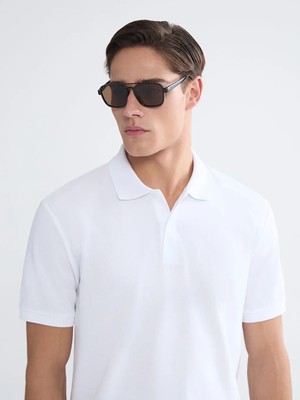 LC Waikiki Lcwaıkıkı Classic Beyaz Polo Yaka Pike Erkek Tişört