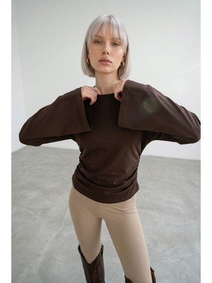 Aida Fashion Geniş Kol Pamuklu Bluz