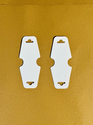 Orbak Kağıtçılık Bristol Beyaz Takı Sergi Kartı | 12,2×5,3 cm Küpe Kolye Bileklik Kartı 50 Adet