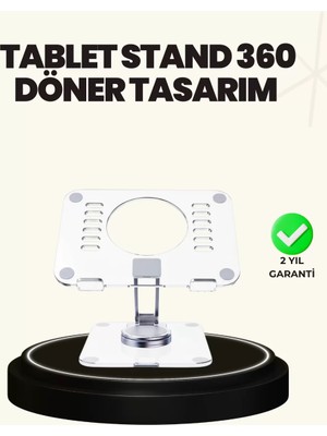 Store Mania Ieg™ Ayarlanabilir Şeffaf Tablet Standı Kaymaz Silikon Tabanlı