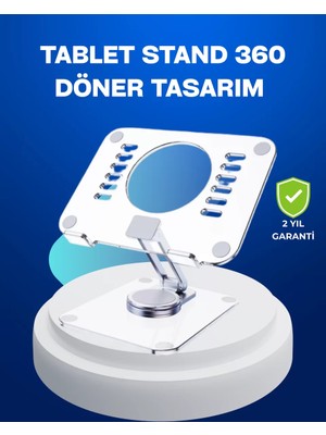 Store Mania Ieg™ Katlanabilir Tablet Standı Ayarlanabilir Kaymaz Şeffaf Tasarım