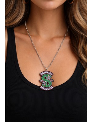 Herşey Nota Riverdale South Side Serpents Temalı Anime Kolye I Unisex Yetişkin Kolye