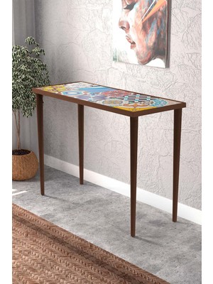 Feyza Design Burano Doğal Masif Ahşap Ayaklı Dresuar 101X41CM