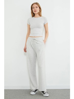 FullaModa Beli Bağcıklı Cepli Modal Eşofman Altı