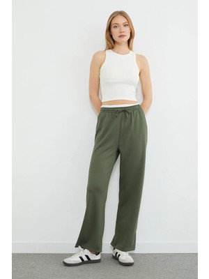 FullaModa Beli Garnili Cepli Modal Pantolon