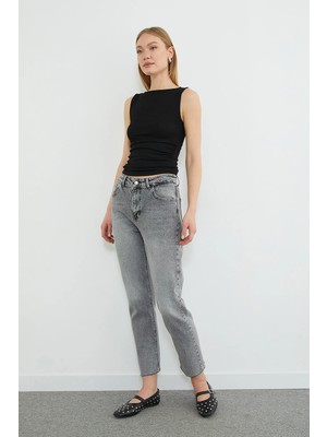 FullaModa Yüksek Bel Straight Fit Jean