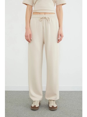 FullaModa Beli Bağcıklı Cepli Modal Eşofman Altı