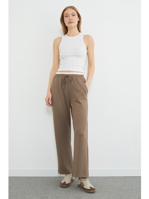 FullaModa Beli Garnili Cepli Modal Pantolon