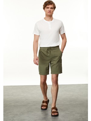 MUDO Beli Lastikli Straıght Fıt Şort