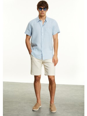 MUDO Çizgili Straıght Fıt Chıno Şort