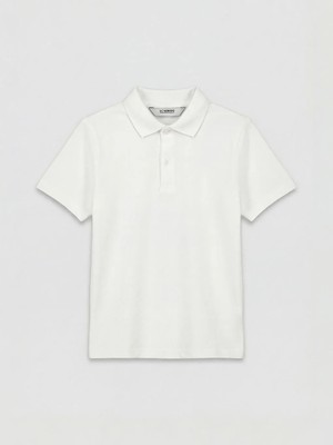 LC Waikiki Lcw Kids Ekru Polo Yaka Erkek Çocuk Tişört