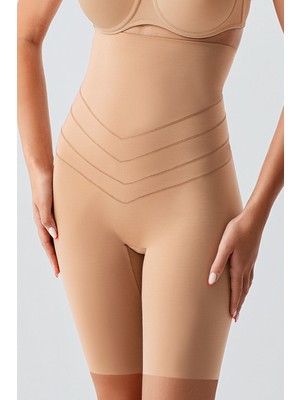 NEWBRA LINGERIE Yüksek Bel Lazer Kesim Çift Kat Şort Korse , 369604