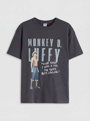 LC Waikiki Lcw Kids Antrasit Bisiklet Yaka One Piece Baskılı Erkek Çocuk Tişört