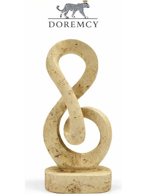 Doremcy Modern Dekoratif Sol Anahtarı Biblo - 50 cm Büyük Boy Müzik Temalı Polyester Heykel Masa Üstü Obje