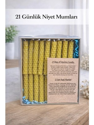 Dekor İstanbul 21 Günlük Niyet Mumları – El Yapımı Doğal Mum Seti, Odaklanma ve Motivasyon Için