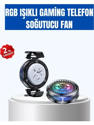 Asiltech Gaming Telefon Soğutucu Rgb Fan Sessiz Çalışma Tüm Modeller Uyumlu