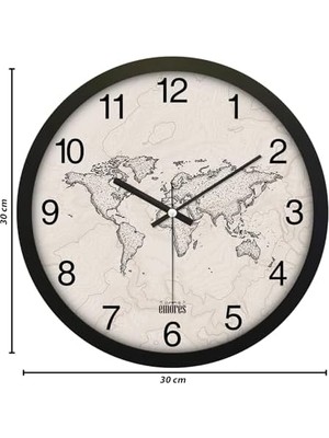 30 cm Gerçek Cam Sessiz Mekanizma Duvar Saati