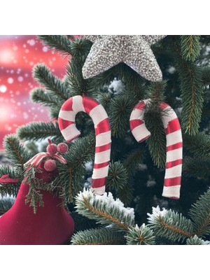 Yılbaşı Baston Şeker 2li 6X14 cm AST7192