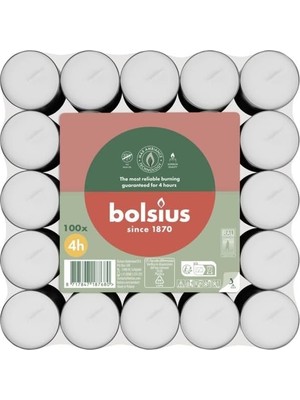 Tealight Mum 100’LÜ, 4 Saat Uzun Yanma Süreli, Dumansız & Parfümsüz, Beyaz Dekoratif Mum, Doğal Bitki Mumu, Yağı Içermez