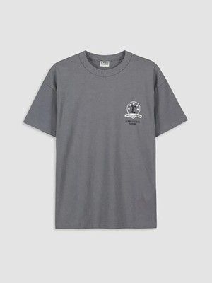 LC Waikiki Lcw Kids Gri Bisiklet Yaka Baskılı Erkek Çocuk Tişört