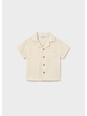 Mayoral Erkek Bebek Kısa Kol Gömlek Krem 01113