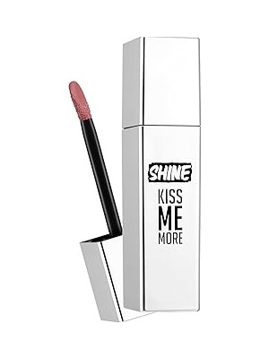 Uravas Store Shine Kiss Me More Uzun Süre Kalıcı &amp; Parlak Bitişli Likit Ruj 005 Bare Beauty