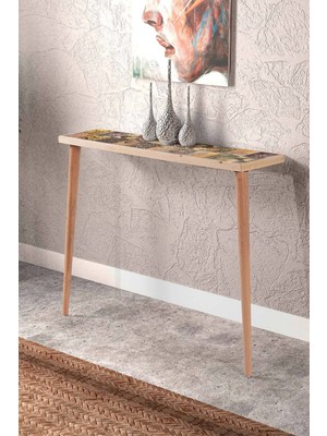 Feyza Design Doğal Ağaç ve Traverten Taşlı 102 cm Genişlik Dresuar