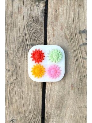 Ayçiçeği Dörtlü Mum Kalıbı (Silikon)